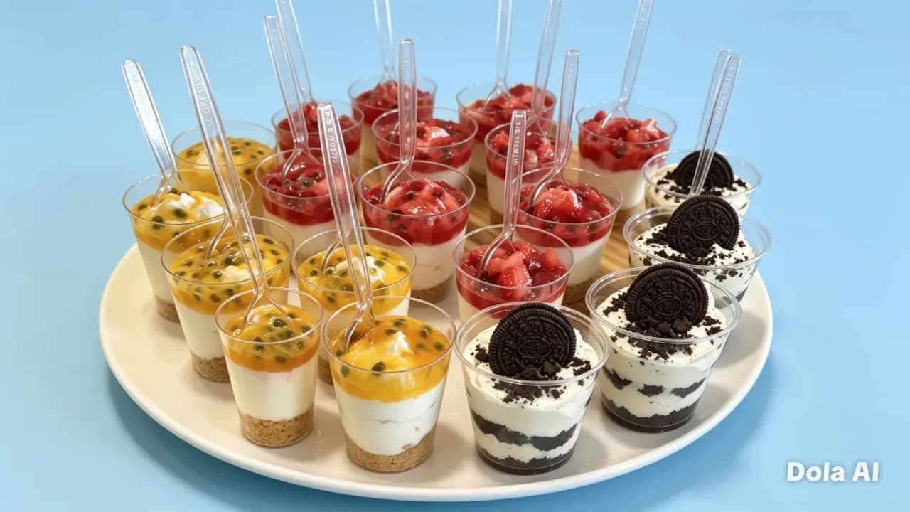 Mini shots de chesscakes